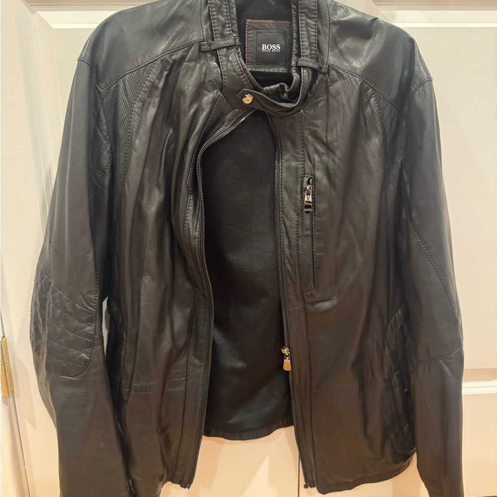 Hugo Boss Black Leather Jacket